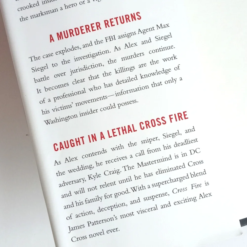 Cross Fire by James Patterson Hardcover Book